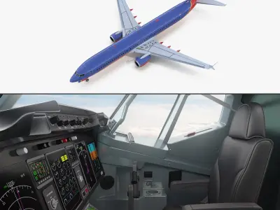  Southwest Airlines Boeing 737-900 with Cabin and Doors 