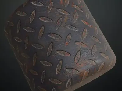 Dirty Realistic Treadplate PBR Seamless Texture