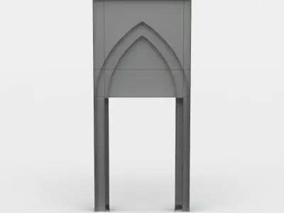 Enterance without door Low-poly 3D model