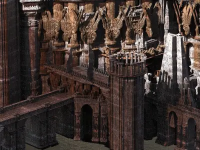 Dark Ages Fortress Celtic 3D model