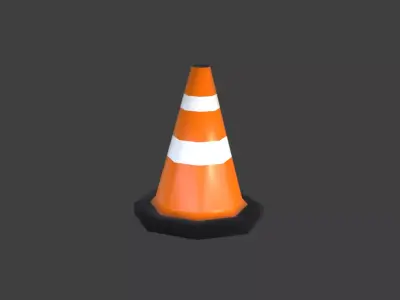Low Poly Traffic Cone Free low-poly 3D model