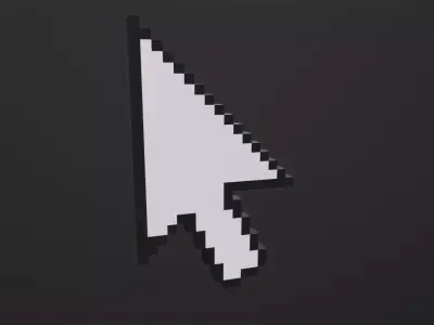 Cursor Arrow 3D Model Low-poly 3D model