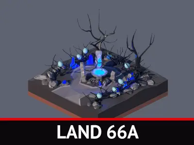 land 66A Low-poly 3D model