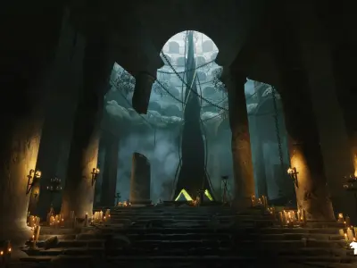 Fantasy Dungeon Low-poly 3D model