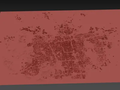 SuZhou City urban planning maquett  building 3D Topography 3D model