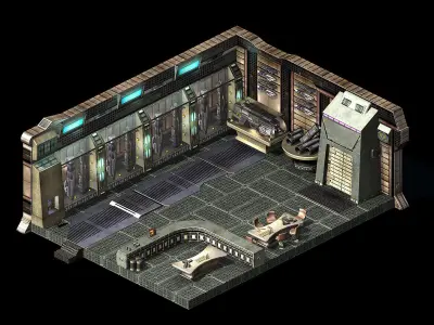 Future city - arsenal interior 3D model