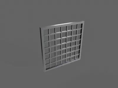 PBR Prison Window 2 Low-poly 3D model