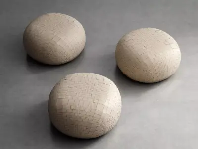 Puff 3D two stools 3D model