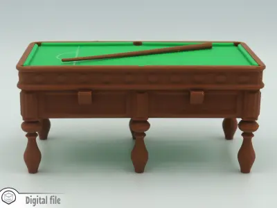 miniature Snooker table game  3D print model