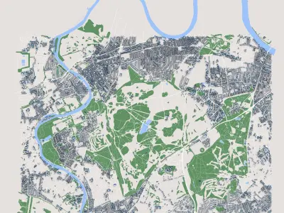 Richmond Park London England 3D model