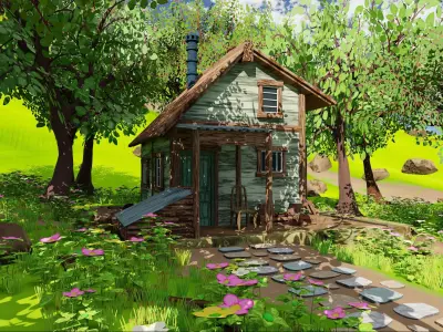 House In Forest 3D model
