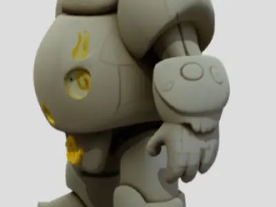 Disney-like Magical Golem - Stylized 3D Game Asset 3D model