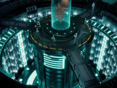 Creating Angel Space Station Low-poly 3D model