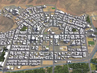 AlUla - 3D City Model Low-poly 3D model