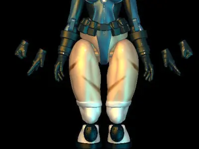 Cammy battle outfit street fighter articuate 3D print model