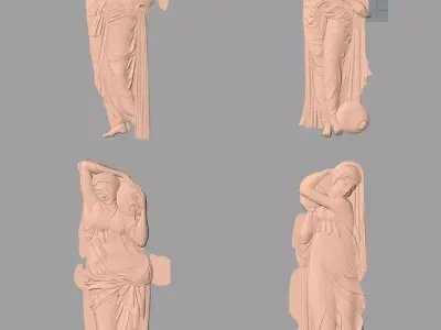 Artcam Aspire 3D relief models STL Files used for CNC E596 3D model