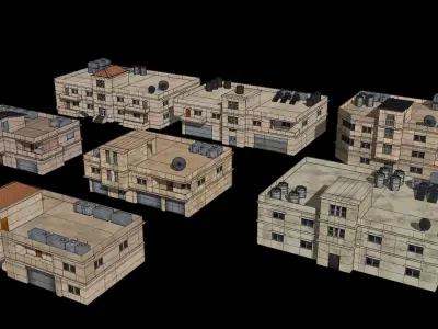 middle east buildings 4 3D model