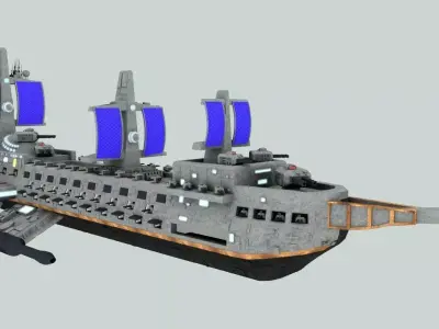 Space assault frigate 3D model