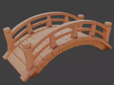 Village Garden Bridge 3D model