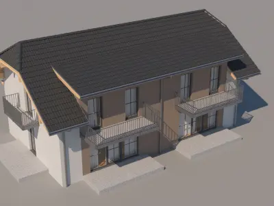 Generic Semi Detached House 014 3D model