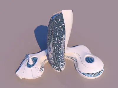 0107 - Organic Skyscraper 3D model