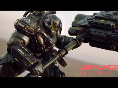 Low Poly - Cybernetic Jormungandr Son of Loki Low-poly 3D model