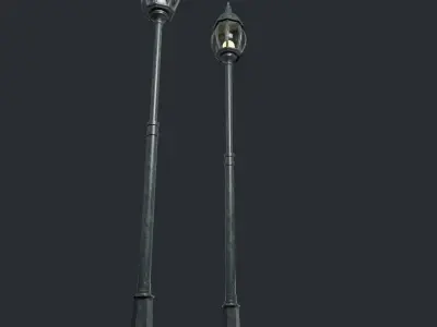 Rounded Street Lamp Free 3D model