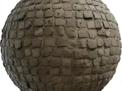 Weathered Cobblestone Street With Sand Texture