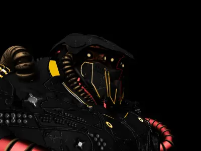 OBSIDIAN WARD Sci-Fi Mech Torso with 4K Textures 3D model