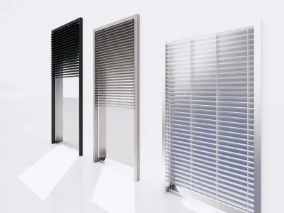 Roller Blinds - Full parametric Revit Family Low-poly 3D model