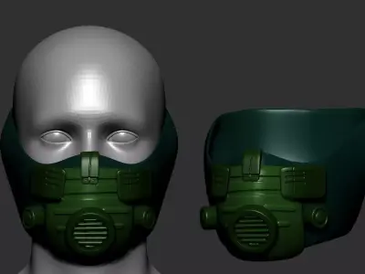 helmet high poly sculpt 3d printable  3D model 90