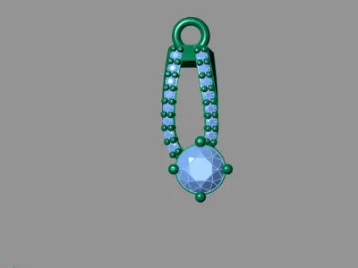 Women Pendants 3DM STL Pendant Renders Details 3D print model 3D print model