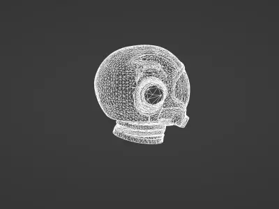 Futuristic Space Explorer Helmet   3D model