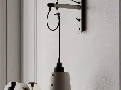 HOOKED wall light small stone from Buster and Punch 3D model