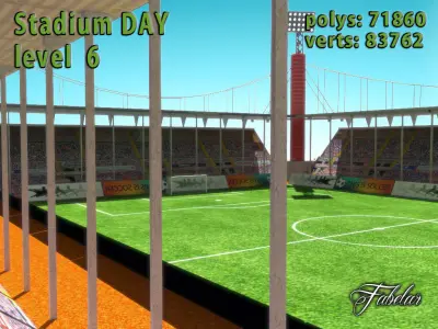 Stadium Level 6 Day Low-poly 3D model