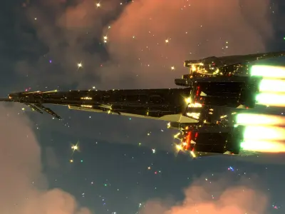 Spaceship  SS-01 SS Class Frigate Ship 3D model