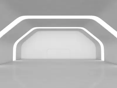Sci Fi Warehouse 3D model 5