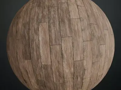 Vintage Hand-Painted Dark Walnut Wood PBR Seamless Texture
