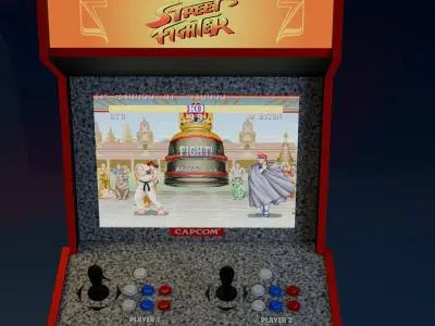 Street Fighter Arcade Game 3D model