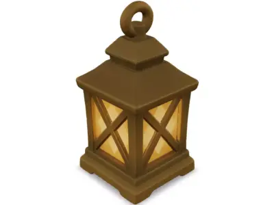 Medieval Lantern Low-poly 3D model
