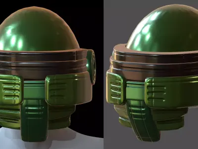 Gas mask helmet 3d model scifi Low-poly  Low-poly 3D model