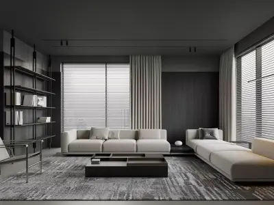 apartment interior scenes        3D model order
