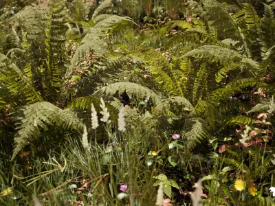 Hemlock Forest Jungle Environment Low-poly 3D model