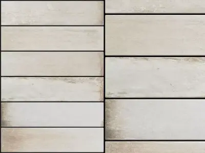 Yurtbay Seramik Little Cement Ivory Set 1 3D model