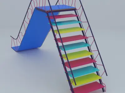 Childrens Slide model Low-poly 3D model