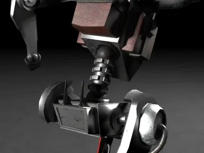 Low poly stylized rigged robot Low-poly 3D model