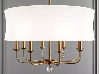 Zoe Eight-Light Brass Chandelier Low-poly 3D model