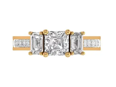 Princess Engagement Ring 3D print model purchase