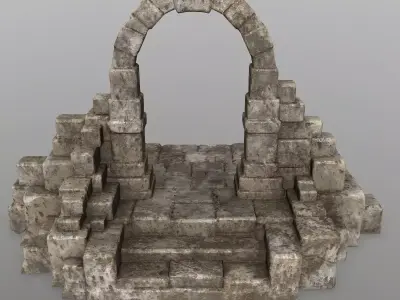 gate 10 Low-poly 3D model