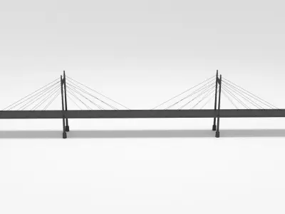 Bridge suspension 3D model